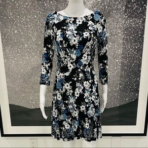 Erdem Floral 3/4 Sleeve Dress